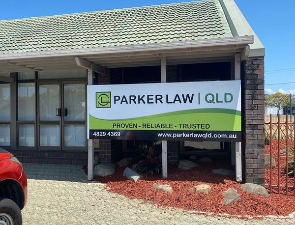 Parker Law QLD signage created by Strategic Media Partners