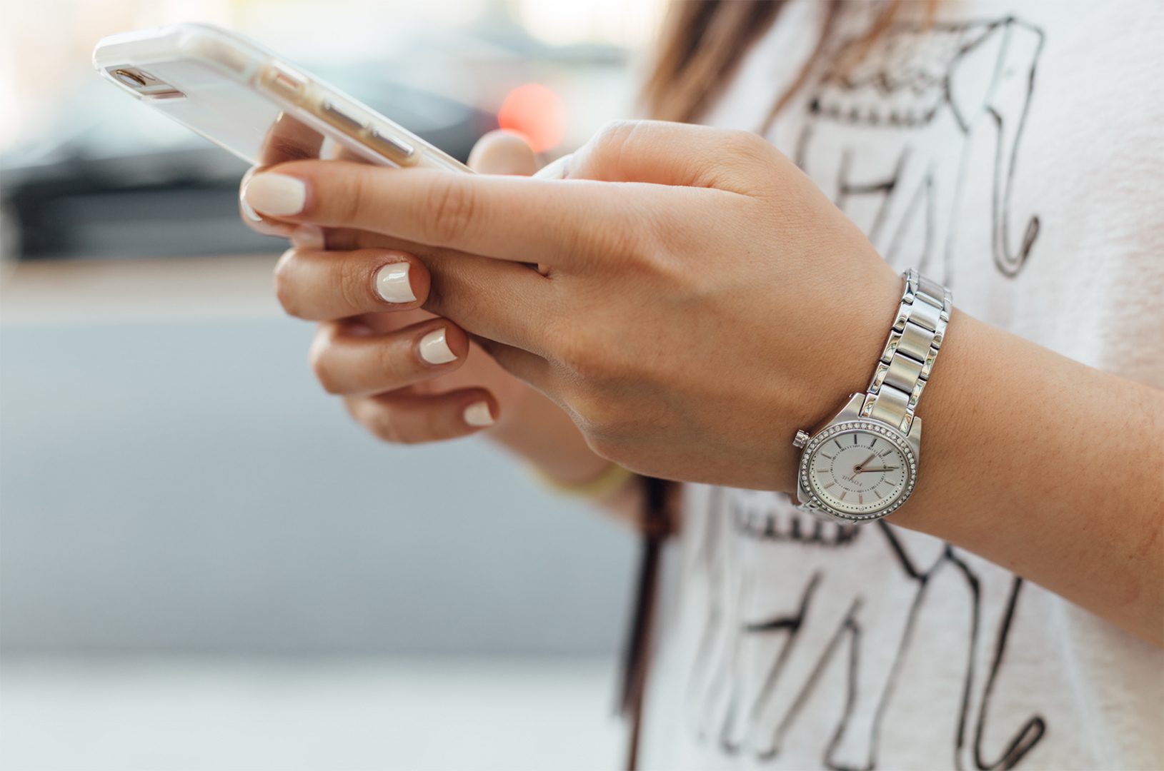 Girl using phone